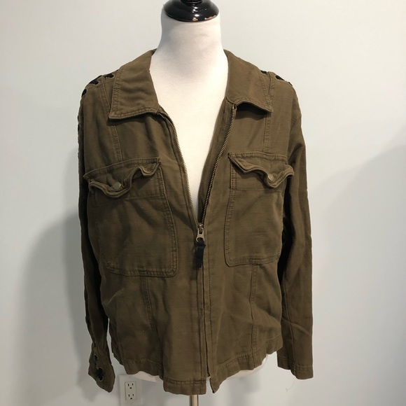NWOT Free People Military Inspired Jacket Green - Picture 2 of 8
